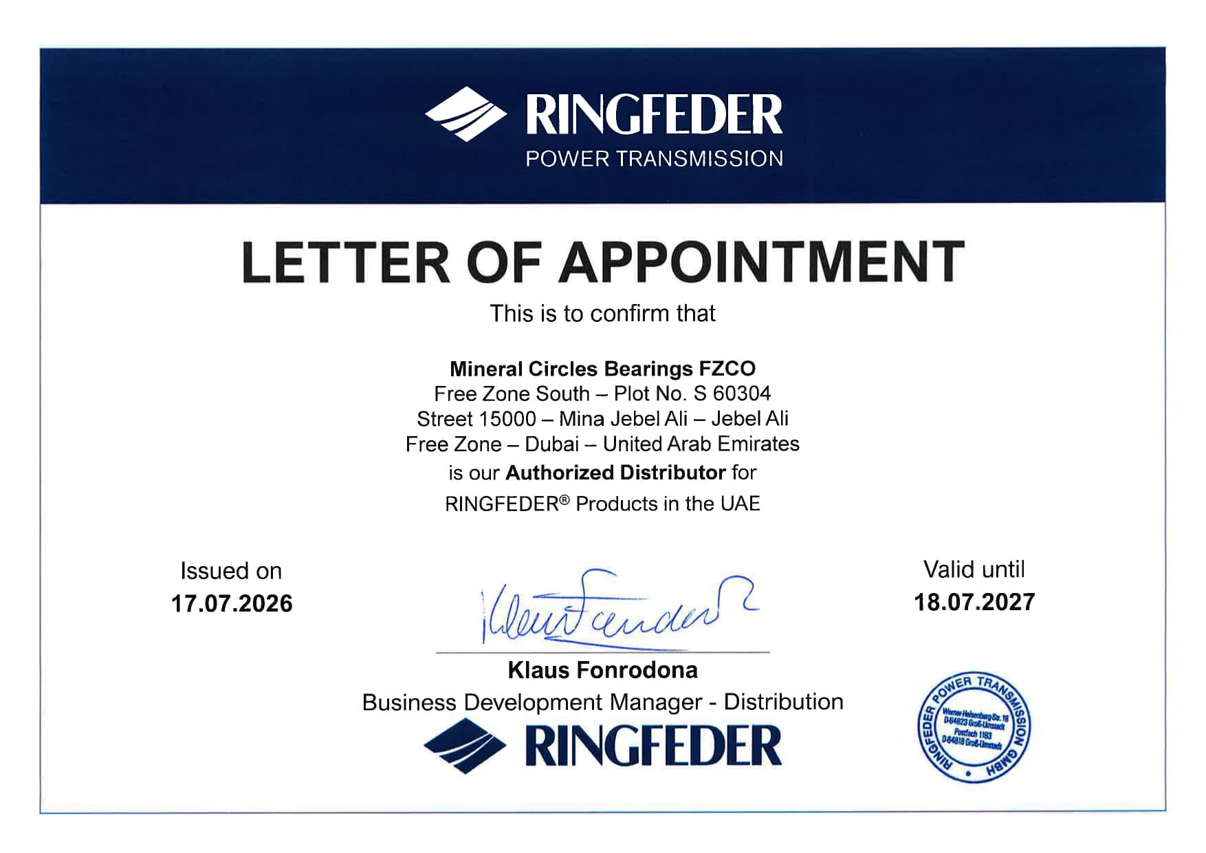 RINGFEDER