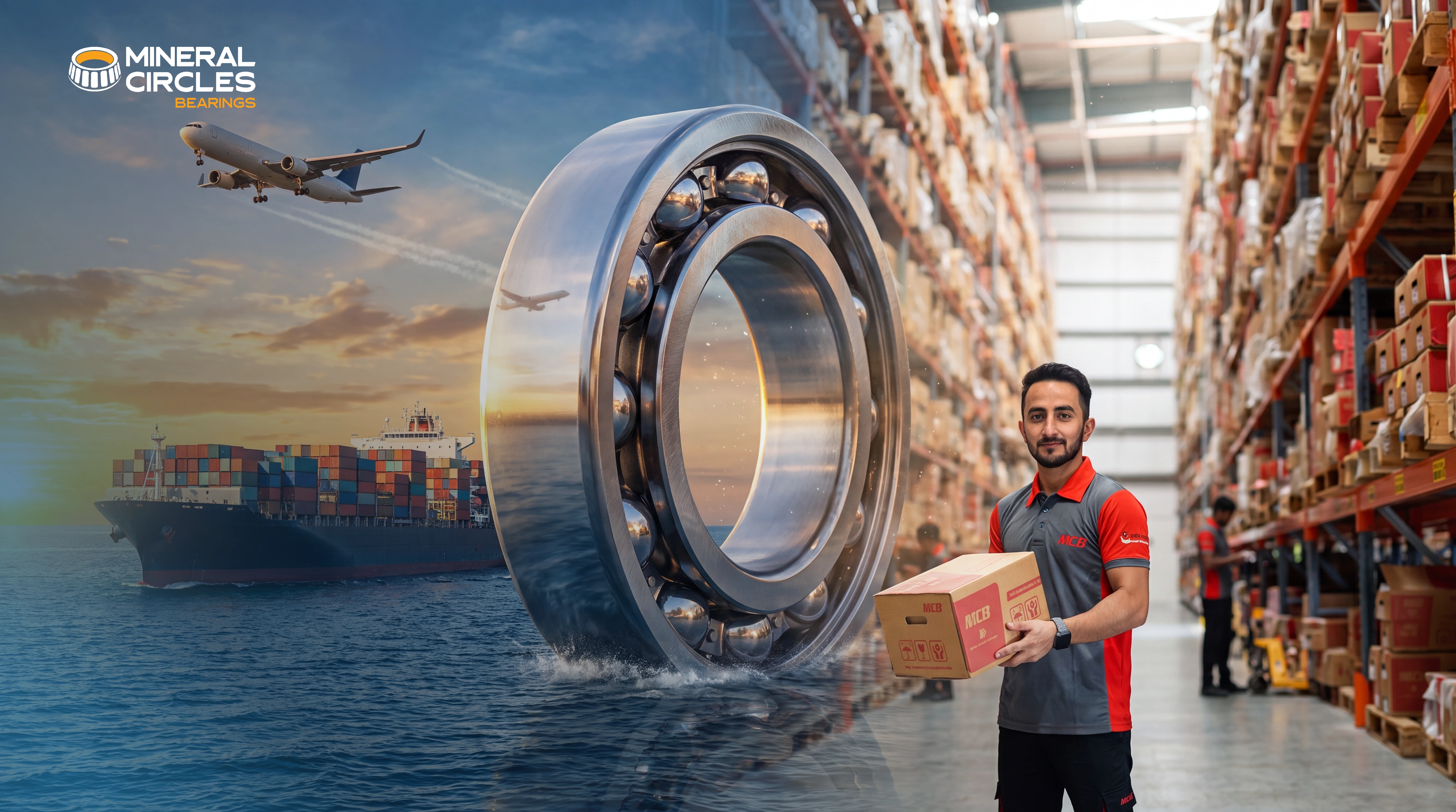 Fotograma del cartel de la película corporativa — almacén de Jebel Ali